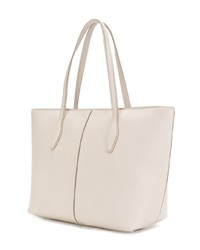 hellbeige Shopper Tasche aus Leder von Tod's