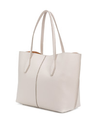 hellbeige Shopper Tasche aus Leder von Tod's