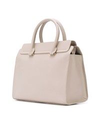 hellbeige Shopper Tasche aus Leder von Furla