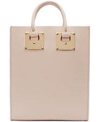 hellbeige Shopper Tasche aus Leder von Sophie Hulme