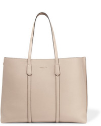 hellbeige Shopper Tasche aus Leder