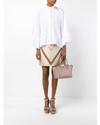 hellbeige Shopper Tasche aus Leder von Valentino