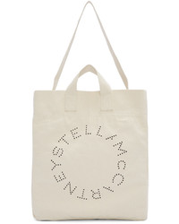 hellbeige Shopper Tasche aus Segeltuch von Stella McCartney