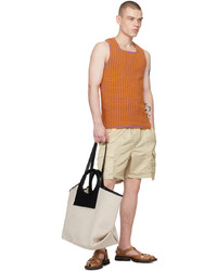 hellbeige Shopper Tasche aus Segeltuch von Hereu