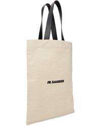 hellbeige Shopper Tasche aus Segeltuch von Jil Sander