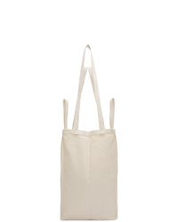 hellbeige Shopper Tasche aus Segeltuch von MM6 MAISON MARGIELA