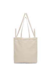 hellbeige Shopper Tasche aus Segeltuch von MM6 MAISON MARGIELA