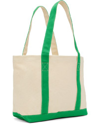 hellbeige Shopper Tasche aus Segeltuch von Sporty & Rich