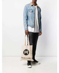 hellbeige Shopper Tasche aus Segeltuch von Soulland