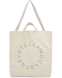 hellbeige Shopper Tasche aus Segeltuch von Stella McCartney