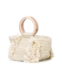 hellbeige Shopper Tasche aus Segeltuch von Carolina Santo Domingo