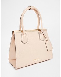 hellbeige Shopper Tasche mit Schlangenmuster von Dune