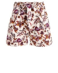 hellbeige Shorts mit Blumenmuster von YAS