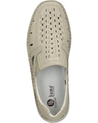 hellbeige Slip-On Sneakers aus Leder von Bama