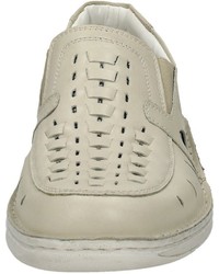 hellbeige Slip-On Sneakers aus Leder von Bama