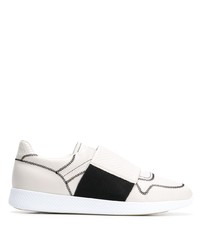 hellbeige Slip-On Sneakers aus Leder von Bottega Veneta
