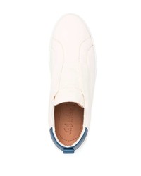 hellbeige Slip-On Sneakers aus Leder von Ferragamo