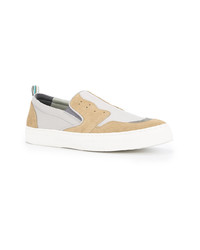 hellbeige Slip-On Sneakers aus Leder von Kolor