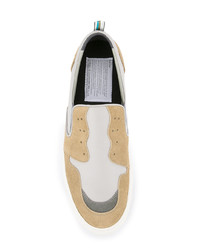 hellbeige Slip-On Sneakers aus Leder von Kolor