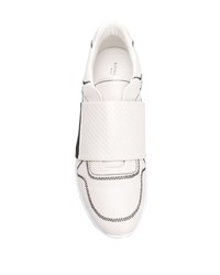 hellbeige Slip-On Sneakers aus Leder von Bottega Veneta