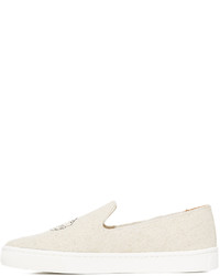 hellbeige Slip-On Sneakers aus Segeltuch von Soludos