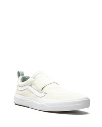 hellbeige Slip-On Sneakers aus Wildleder von Vans