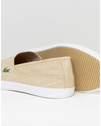 hellbeige Slip-On Sneakers von Lacoste