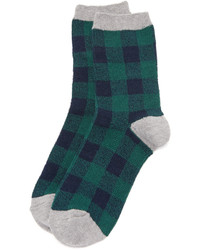 hellbeige Socken mit Schottenmuster von Madewell