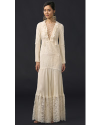 hellbeige Spitze Ballkleid von Rachel Zoe