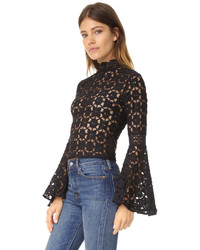 hellbeige Spitze Bluse von Free People