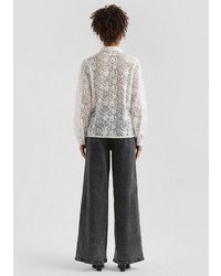 hellbeige Spitze Bluse von QS