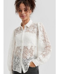 hellbeige Spitze Bluse von QS
