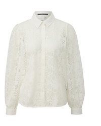 hellbeige Spitze Bluse von QS