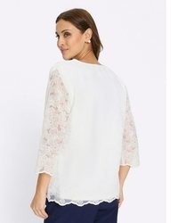 hellbeige Spitze Bluse von Witt