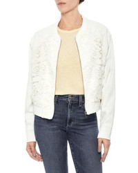 hellbeige Spitze Bomberjacke