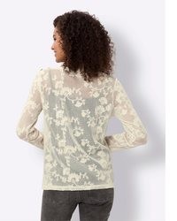 hellbeige Spitze Langarmshirt von Heine