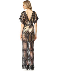 hellbeige Spitze Maxikleid von Free People