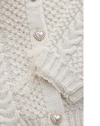 hellbeige Spitze Strickjacke von NEXT