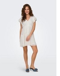 hellbeige Spitzekleid von Only