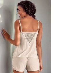hellbeige Spitzeshorts von Lascana