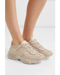 hellbeige Sportschuhe von Gucci