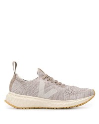 hellbeige Sportschuhe von Rick Owens X Veja