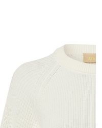 hellbeige Strick Kurzarmpullover von JJXX