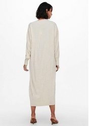 hellbeige Strick Midikleid von Only