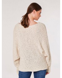 hellbeige Strick Oversize Pullover von Apricot