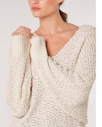 hellbeige Strick Oversize Pullover von Apricot