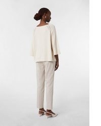 hellbeige Strick Oversize Pullover von Comma
