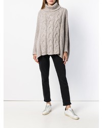 hellbeige Strick Oversize Pullover von N.Peal