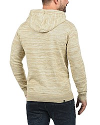 hellbeige Strick Pullover mit einem Kapuze von BLEND