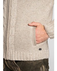 hellbeige Strick Pullover mit einem Reißverschluß von SPIETH & WENSKY